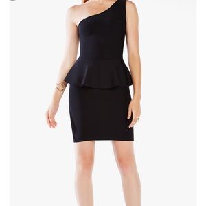 BCBG Maxazria Malia One-Shoulder Peplum Dress